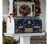 Housses de boîte aux lettres magnétiques en forme de boule à neige pour extérieur, jardin, terrasse, 45,7 x 53,3 cm, bleu marine