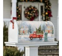 Housses de boîte aux lettres magnétiques en forme de camion rouge, pour décoration extérieure de cour, 45,7 x 53,3 cm