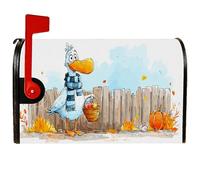 Housses de boîte aux lettres magnétiques en forme de canard - Panier de citrouille fantaisie d'automne pour extérieur - Décoration de jardin - 53,3 x 64,9 cm - Orange