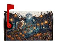 Housses de boîte aux lettres magnétiques en forme de chouette, citrouilles rustiques, lanternes d'Halloween, pour décorations extérieures, 53,3 x 64,9 cm