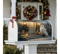 Housses de boîte aux lettres magnétiques en forme de chouette pour décoration de jardin, cour, 45,7 x 53,3 cm