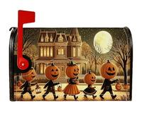 Housses de boîte aux lettres magnétiques en forme de citrouille, fantôme effrayant, lune, Halloween, décorations pour décoration de jardin, terrasse, 53,3 x 64,9 cm