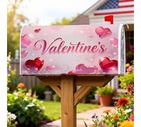 Housses de boîte aux lettres magnétiques en forme de cœurs pour la Saint-Valentin, décoration de boîte aux lettres pour la maison, le jardin, 45,7 x 53,3 cm