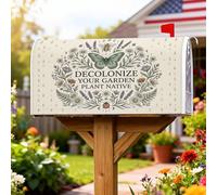 Housses de boîte aux lettres magnétiques en forme de papillon, abeille rustique naturelle, coccinelle, printemps, vert, pour décoration de jardin, cour, 45,7 x 53,3 cm