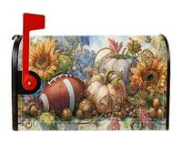 Housses de boîte aux lettres magnétiques en forme de tournesol - Citrouille rustique d'automne - Jaune automne - Pour décoration de porte d'entrée - 45,7 x 53,3 cm