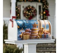 Housses de boîte aux lettres magnétiques en forme d'étoile en pain d'épices pour décoration de pelouse, 45,7 x 53,3 cm