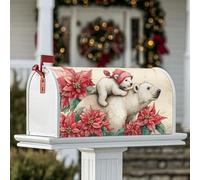 Housses de boîte aux lettres magnétiques en forme d'ours polaire pour décoration extérieure, 53,3 x 64,9 cm