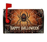 Housses de boîte aux lettres magnétiques en toile d'arbres rustiques festifs pour Halloween, pour extérieur, jardin, cour, 53,3 x 64,9 cm, noir