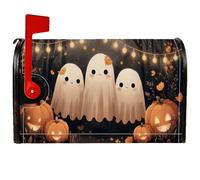 Housses de boîte aux lettres magnétiques fantômes, guirlandes lumineuses d'Halloween fantaisie, pour décoration extérieure, 53,3 x 64,9 cm