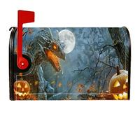 Housses de boîte aux lettres magnétiques motif dragon, citrouille, lune, Halloween, orange, pour décoration extérieure de cour, 53,3 x 64,9 cm