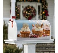 Housses de boîte aux lettres magnétiques pour cupcakes, flocons de neige, cannelle, décoration de pelouse, 53,3 x 64,9 cm