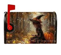 Housses de boîte aux lettres magnétiques pour décoration de porte d'entrée, motif citrouille, papillons, Halloween, orange, 53,3 x 64,9 cm