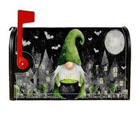 Housses de boîte aux lettres magnétiques pour Halloween - Motif lune fantaisie, chauve-souris - Vert - 45,7 x 53,3 cm
