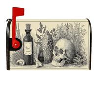 Housses de boîte aux lettres magnétiques pour Halloween - Motif tête de mort - Style vintage - Pour Halloween - Décoration de jardin et cour - 45,7 x 53,3 cm