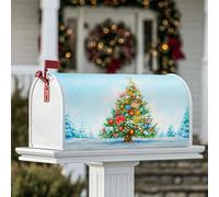Housses de boîte aux lettres magnétiques pour sapin de Noël, décorations festives, cadeaux de Noël, emballages de boîte aux lettres pour décoration de cour avant, 45,7 x 53,3 cm