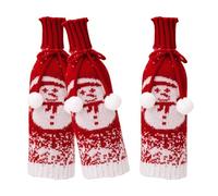 Housses de bouteille de vin de Noël, Père Noël, bonhomme de neige, rennes, pull tricoté pour bouteille de champagnes, décoration de la maison
