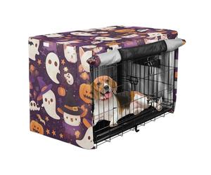 Housses de cage pour cage pour chien, housse de niche pour chiot, stores à enrouler, Halloween, style kawaii, chats, fantômes, citrouille