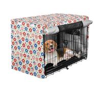 Housses de cage pour chiens, drapeaux américains, fleurs, chenil, stores
