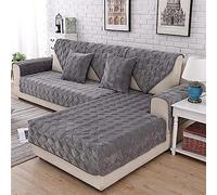 Housses de Canape/Couvre Canape d'angle 4/3/2/1 Places Places Gris Couverture De Canapé en Forme De L avec Accoudoirs Revetement de canape Antidérapant Protecteur ( Color : #17 , Size : 110x160cm )