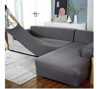 Housses de Canapé D Angle Couverture Canape en Forme L Couvre Gris/Beige/Bleu Housse Extensibles avec Méridienne Gauche/Droite Prote