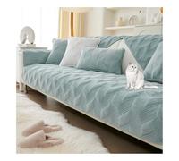 Housses de canapé d'angle 1/2/3/4 Places en Velours épais pour canapé en L, pour Salon, Chiens, Chats, Animaux domestiques (Bleu, 70 x 210 cm)