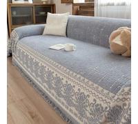 Housses de canapé de Luxe Grand Jet de canapé Housse de canapé avec Gland | Housse de protection universelle for meubles, housses de meubles for animaux de compagnie(Gray,180x280cm)