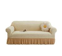 Housses de canapé élastiques avec jupe, ajustement universel, pour canapés 14 places, super doux et réglable, extensible, antidérapant (taille : 3 places, 190230 cm, couleur : G)