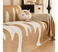 Housses de canapé en Chenille Douce, Housse de canapé Qui Sert également Housse Protection Meubles Durable, antisalissure et Anti-Rayures Khaki 180 * 230cm