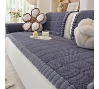 Housses de canapé épaisses lavables - Housse de canapé universelle en molleton de coton doux 1, 2 ou 3 places, housse de canapé antidérapante, housses de c(Size:70*210CM/27.5*82.67IN,Color:Gris foncé)