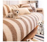 Housses De Canapé For Chiens, Tissu Polaire Sherpa, Protection De Canapé For Chien, Housse De Canapé Rayée, Adaptée Aux Animaux De Compagnie, Surmatelas En Peluche, Lavable(Coffee,110x210cm/43x83in)