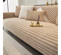 Housses de canapé hautement extensibles doublées de polaire pour canapés 1/2/3 places Housses de canapé ultra-douces Housses de canapé antidérapantes Housses de(Size:110*210CM/43.3*86.67IN,Color:Kaki)