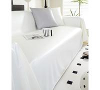 Housses de canapé imperméables en cuir synthétique pour sectionnel et causeuse, protecteurs de futon en forme de L lavables, blanc, 180 x 400 cm, housses de canapé élégantes