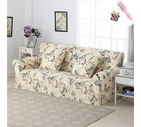 Housses de Canapé Imprimé Extensible, Morbuy Revêtement de Canapé Jacquard Élégant avec accoudoirs Sofa Elastique Couverture Protecteur Fauteuil (4 Places,Papillon)