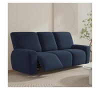 Housses de canapé inclinables extensibles en tricot, douces et solides | Housse de protection de meubles antidérapante avec fond élastique for enfants, chats, chiens(Navy,3 posti)