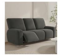 Housses de canapé inclinables extensibles en tricot, douces et solides | Housse de protection de meubles antidérapante avec fond élastique for enfants, chats, chiens(Dark Grey,3 posti)