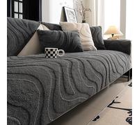 Housses de Canapé Lavables Universelles pour 1 2 3 Places, Housses d'Accoudoirs et de Dossier de Canapé pour Chiens,Couverture Canape,Dark Gray,90 * 210cm