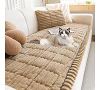 Housses De Canapé pour Animaux De Compagnie Drôles Et Pelucheuses pour Canapé, Tapis pour Chien Et Animal De Compagnie, Housse De Protection en Coton, Housse De Canapé Antidérapante,Marron,8XL