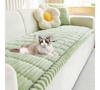Housses De Canapé pour Animaux De Compagnie Drôles Et Pelucheuses pour Canapé, Tapis pour Chien Et Animal De Compagnie, Housse De Protection en Coton, Housse De Canapé Antidérapante,Vert,3XS