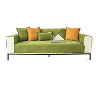 Housses de Canapé,Protection de Canapé Sectionnel Chenille Peluche Matelassée Antidérapantes Protecteur de Meubles pour Chiens Chats Enfants (Vert,70 * 90cm)