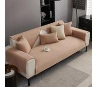 Housses de canapé sans Glissement pour 1 à 4 Places de Places moelleuses et lavables de mobilier en L Protecteur de canapé épaissis et couvertures de Coussin pour Un conf Khaki 90X180cm/35.43X70.87In