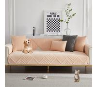Housses De Canapé Universelles Simples 2024-1/2/3/4 Places en Forme De L, Lavables Et Adaptées Aux Chiens(Skin,110 * 180cm)