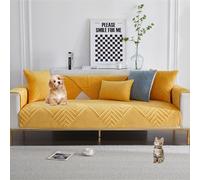 Housses De Canapé Universelles Simples 2024-1/2/3/4 Places en Forme De L, Lavables Et Adaptées Aux Chiens(Yellow,70 * 150cm)