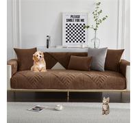 Housses De Canapé Universelles Simples 2024-1/2/3/4 Places en Forme De L, Lavables Et Adaptées Aux Chiens(Curry,70 * 150cm)