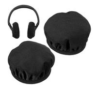 Housses de casque en tissu - Coussinets d'oreille en tissu, housses élastiques | Housses de coussin d'oreille lavables, réutilisables, respirantes pour casque de gym, entraînement, aviation