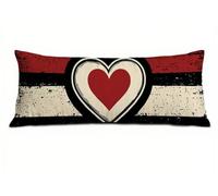 Housses de Ccoussin de Positionnement Latéral 60 x 180 cm, Bande Taie de Traversin 180 cm, Améliorer Sommeil Qualité Velours Taie Oreiller, Femme Enceinte Oreillers Long et Confortable, Amour T-9433
