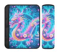 Housses de ceinture de sécurité de voiture 2 pièces respirantes pour sac d'appareil photo pour femmes, hommes, enfants, M, dragon néon fantaisie