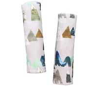 Housses de ceinture de sécurité pour bébé, sangles de siège de voiture Adventure Mountain pour filles et garçons, protections de ceinture de sécurité Minky pour sièges de voiture/poussette/poussette,