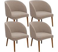 Housses De Chaise À Dossier Incurvé Jacquard Housse De Fauteuil Latéral En Plastique Extensible Couverture De Chaise De Vanité Housse De Chaise De Salle À Manger En Demi-cercle Pour Salon ( Color : Kh