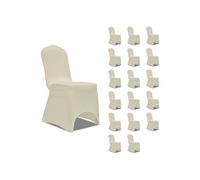 Housses de chaise - - Crème - 18 pcs - Lavable à 40 °C - Elastique