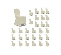 Vidaxl Housses Ã©Lastiques De Chaise Crã¿Me 30 Pcs